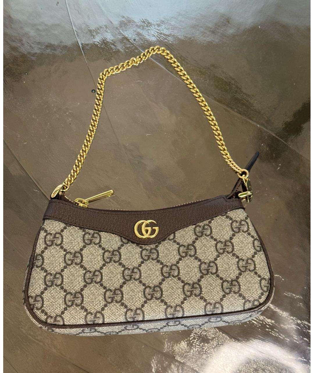 GUCCI Коричневая сумка с короткими ручками, фото 3