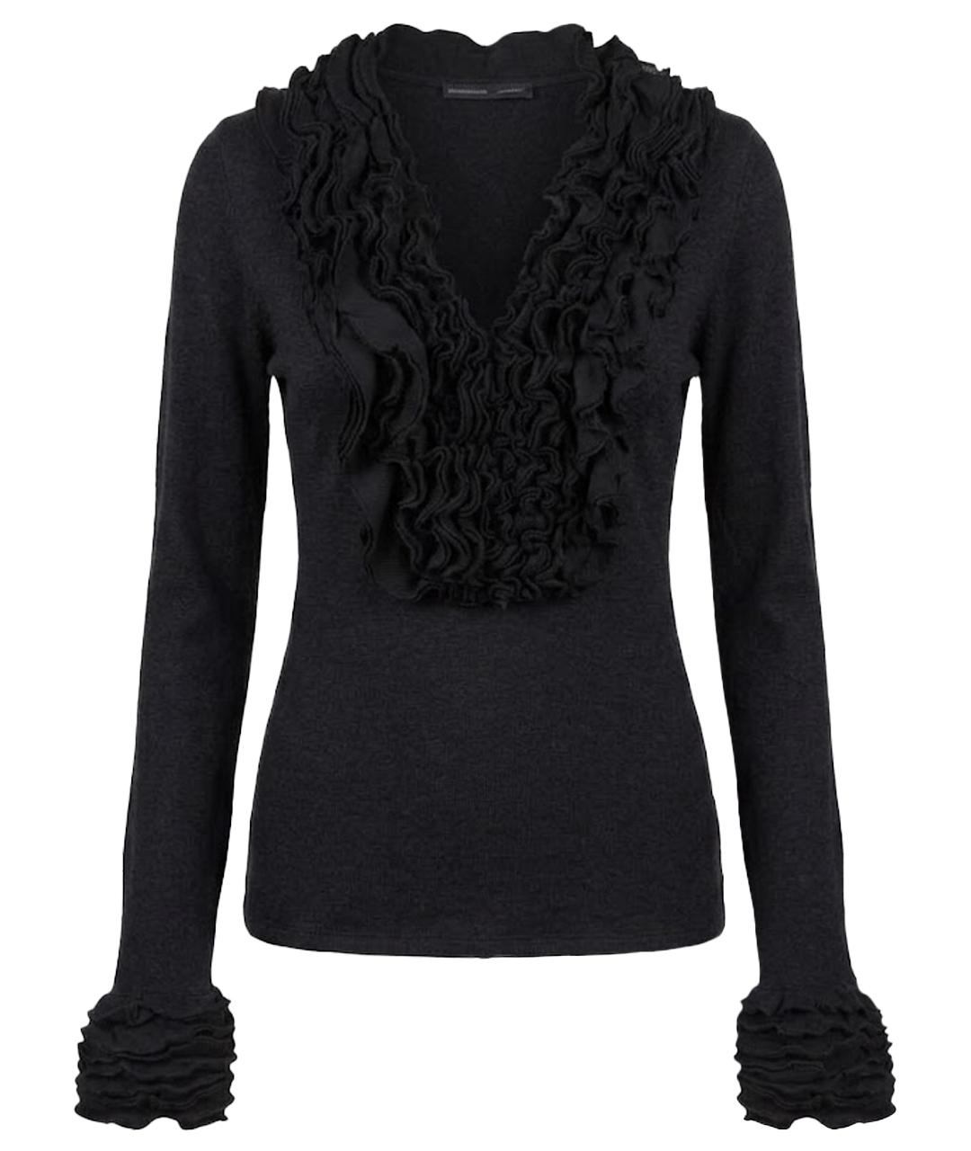 ERMANNO SCERVINO Антрацитовый кашемировый джемпер / свитер, фото 1