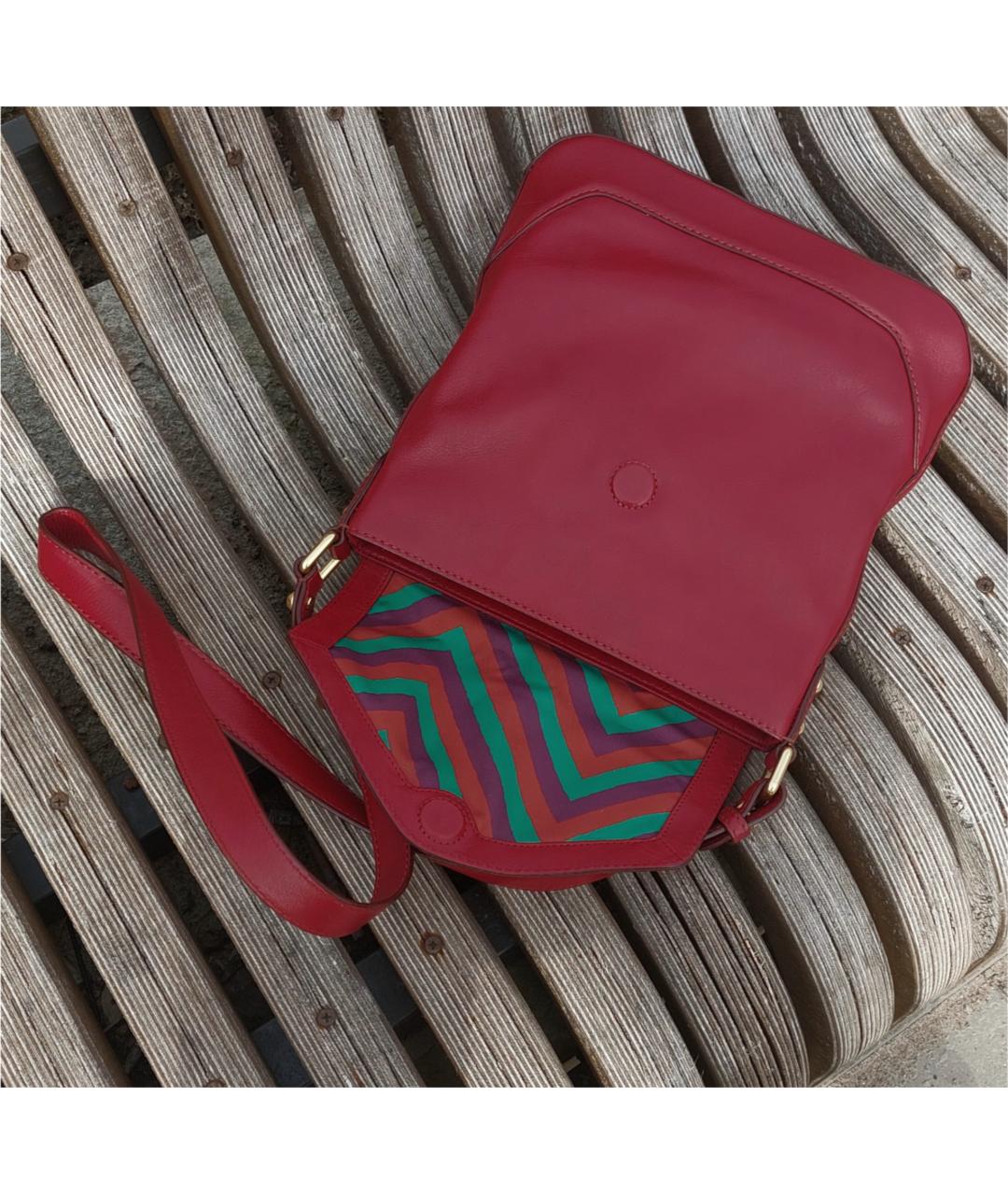 MARC BY MARC JACOBS Бордовая кожаная сумка через плечо, фото 6