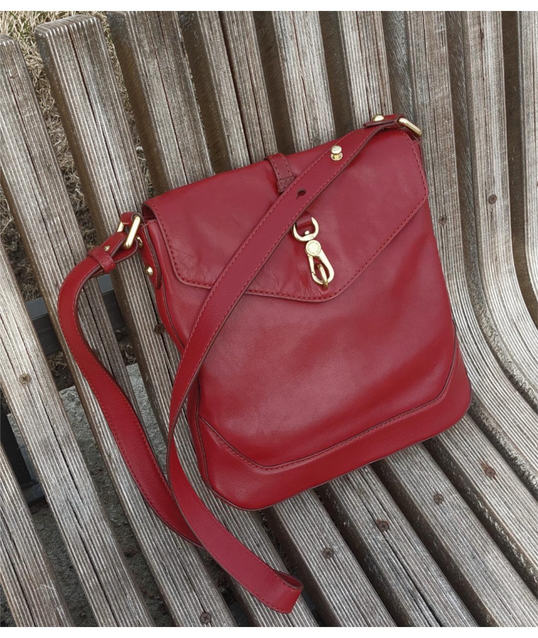MARC BY MARC JACOBS Бордовая кожаная сумка через плечо, фото 2