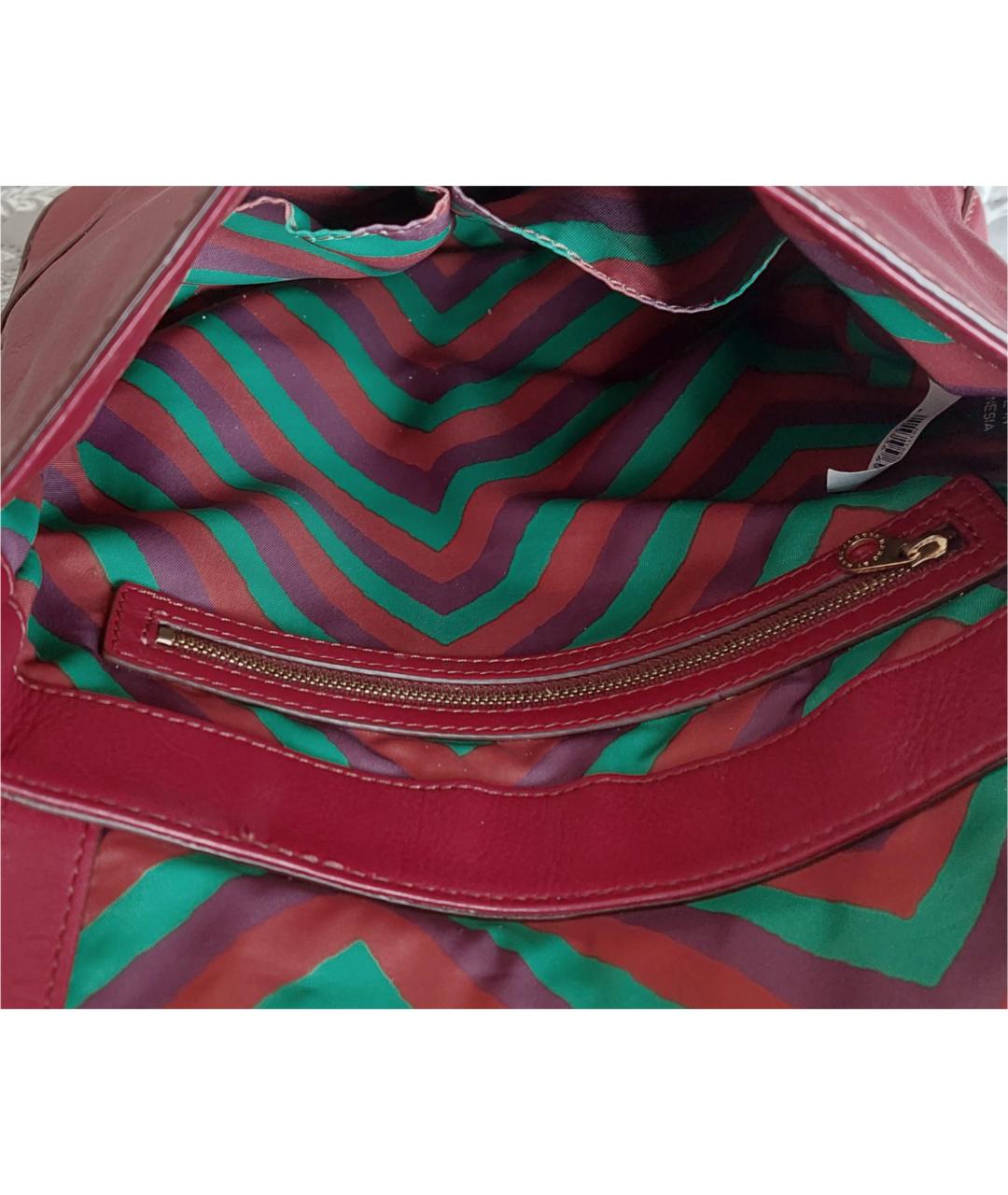 MARC BY MARC JACOBS Бордовая кожаная сумка через плечо, фото 7
