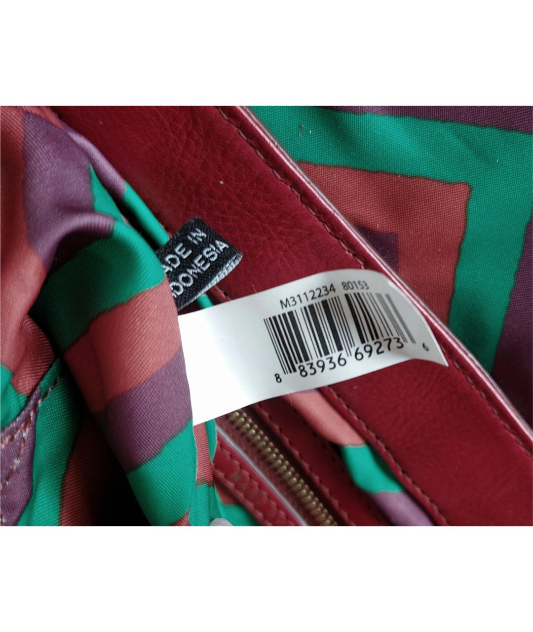 MARC BY MARC JACOBS Бордовая кожаная сумка через плечо, фото 8