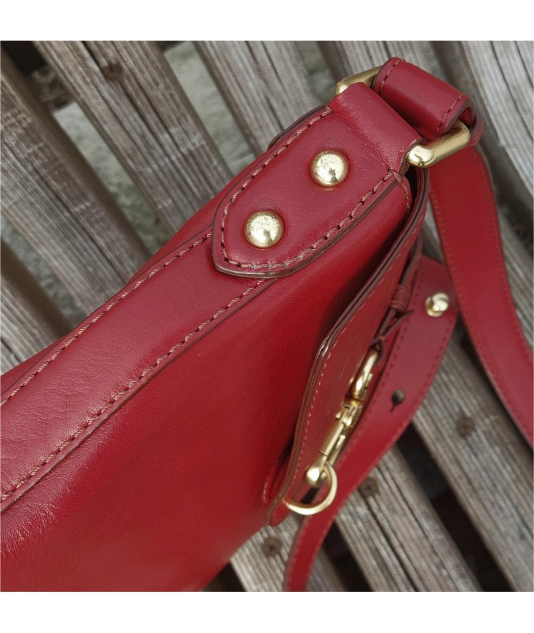 MARC BY MARC JACOBS Бордовая кожаная сумка через плечо, фото 5