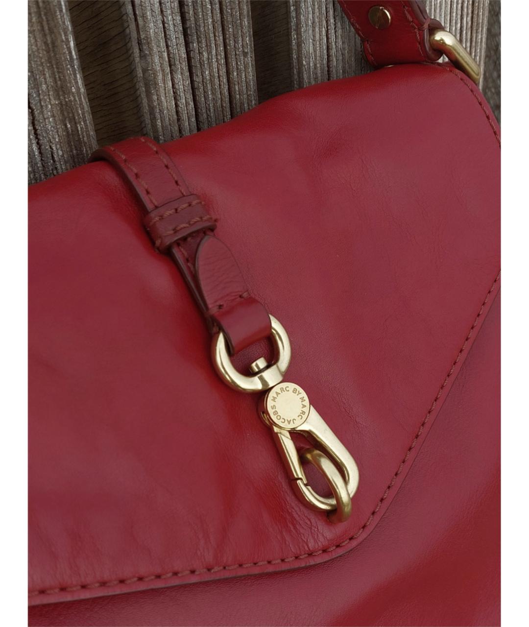 MARC BY MARC JACOBS Бордовая кожаная сумка через плечо, фото 4