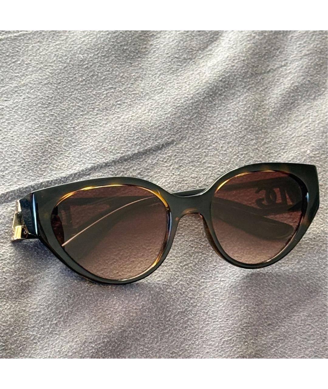 DOLCE&GABBANA Коричневые пластиковые солнцезащитные очки, фото 9