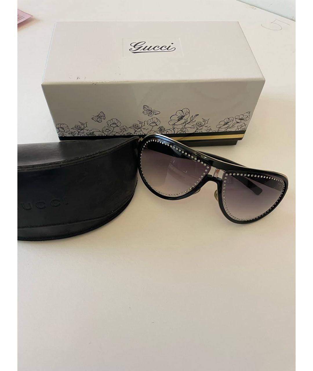 GUCCI Черные пластиковые солнцезащитные очки, фото 4