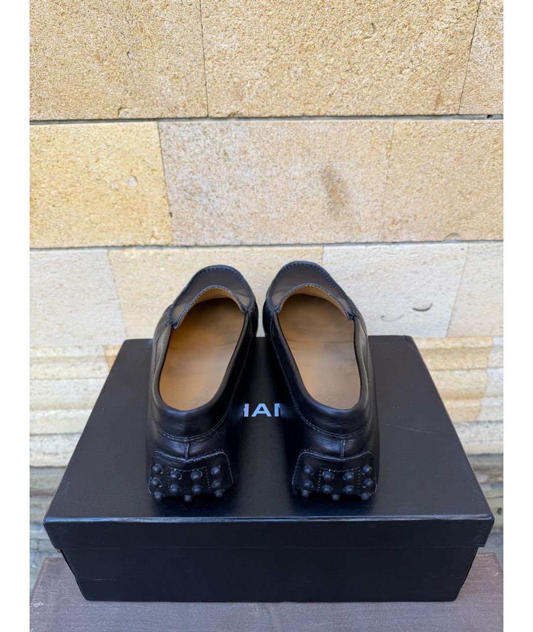 TOD'S Черные кожаные мокасины, фото 3