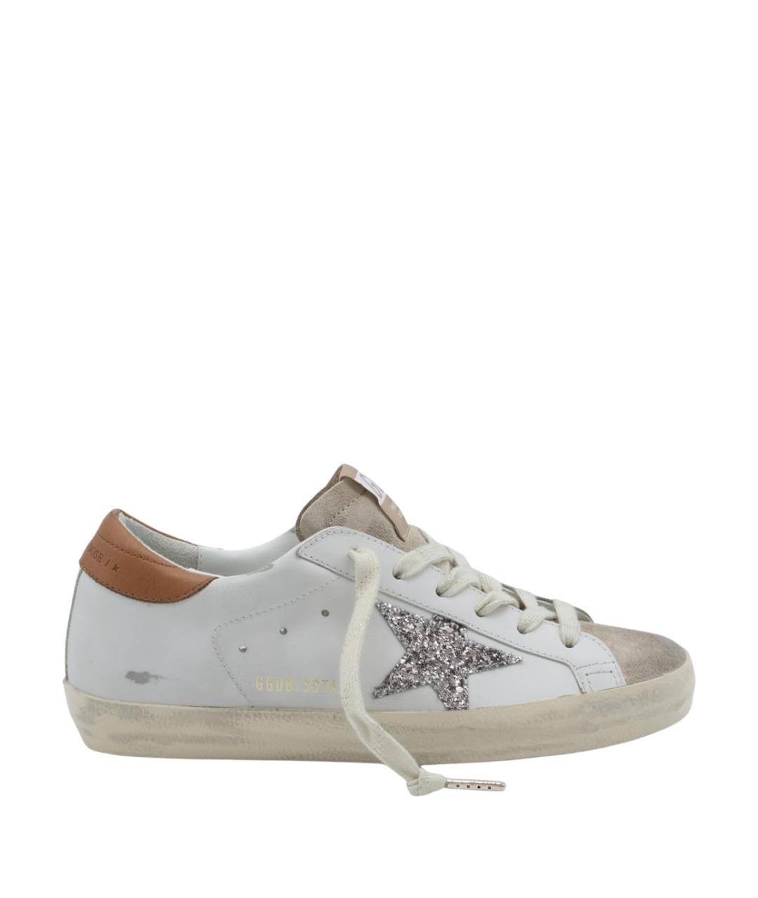 GOLDEN GOOSE Белые кожаные кеды, фото 1