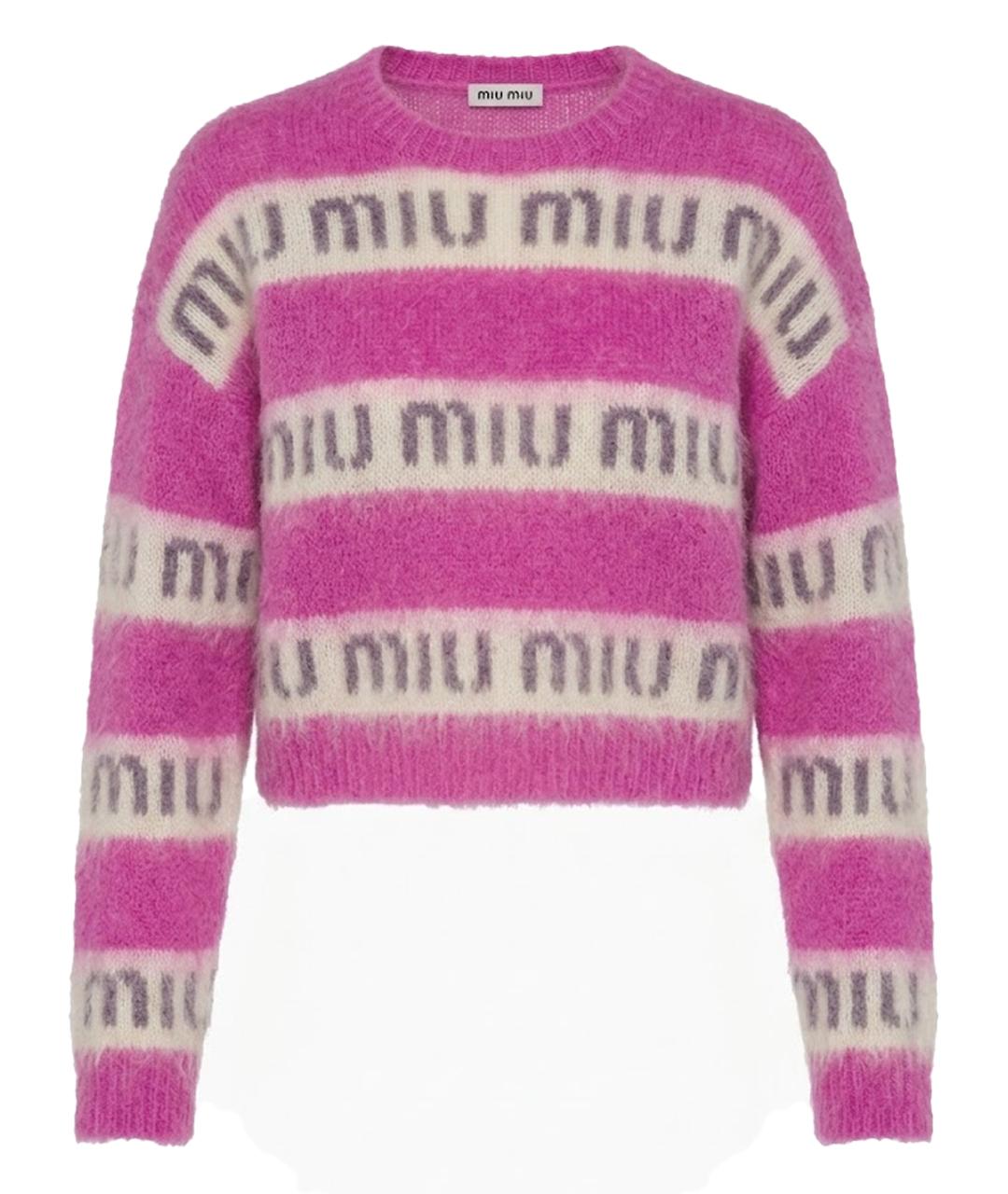 MIU MIU Розовый шерстяной джемпер / свитер, фото 1