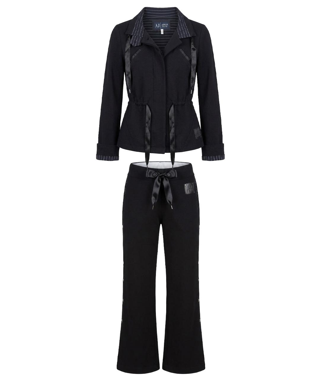 ARMANI JEANS Черный хлопковый костюм с брюками, фото 1