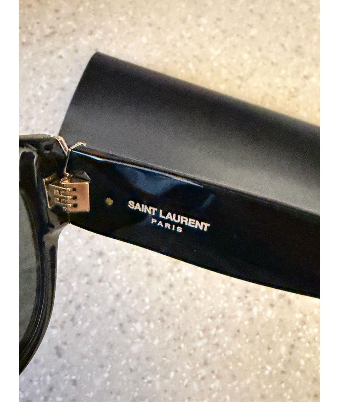 SAINT LAURENT Черные пластиковые солнцезащитные очки, фото 3