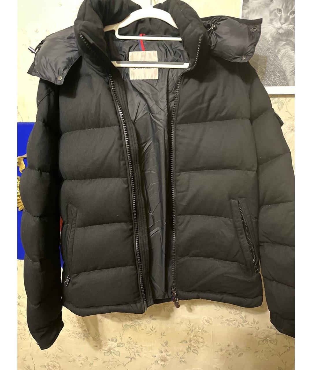 MONCLER Черный пуховик, фото 4