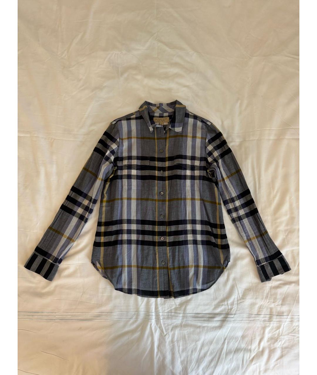 BURBERRY Синяя хлопковая рубашка, фото 5