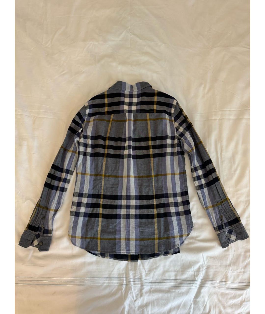 BURBERRY Синяя хлопковая рубашка, фото 2