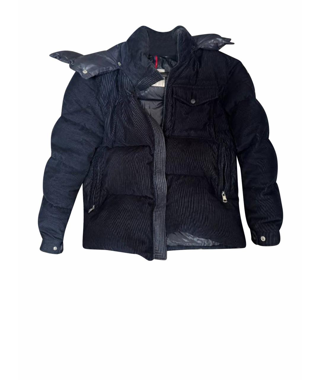 MONCLER Темно-синий пуховик, фото 1