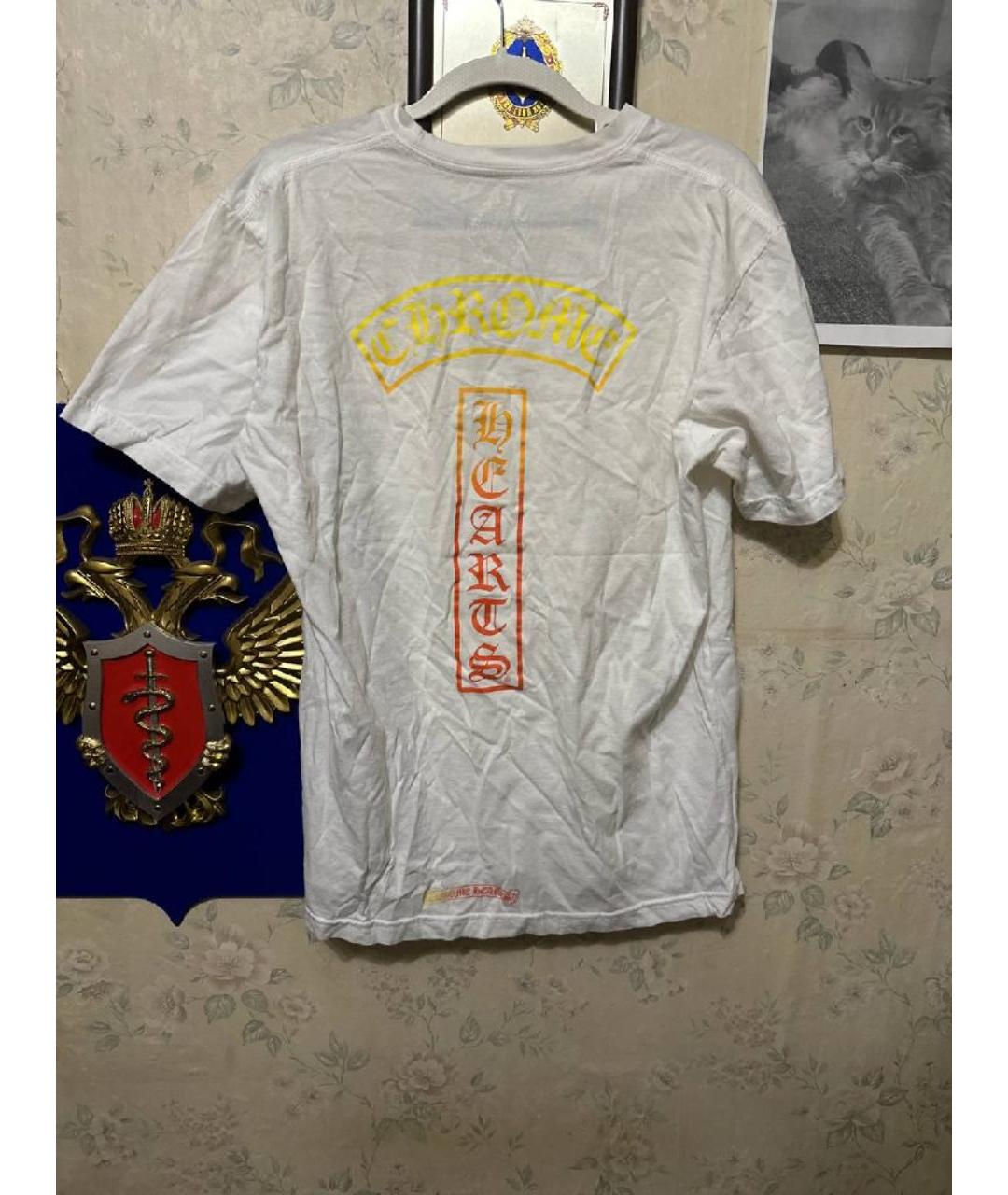 CHROME HEARTS Белая хлопковая футболка, фото 2