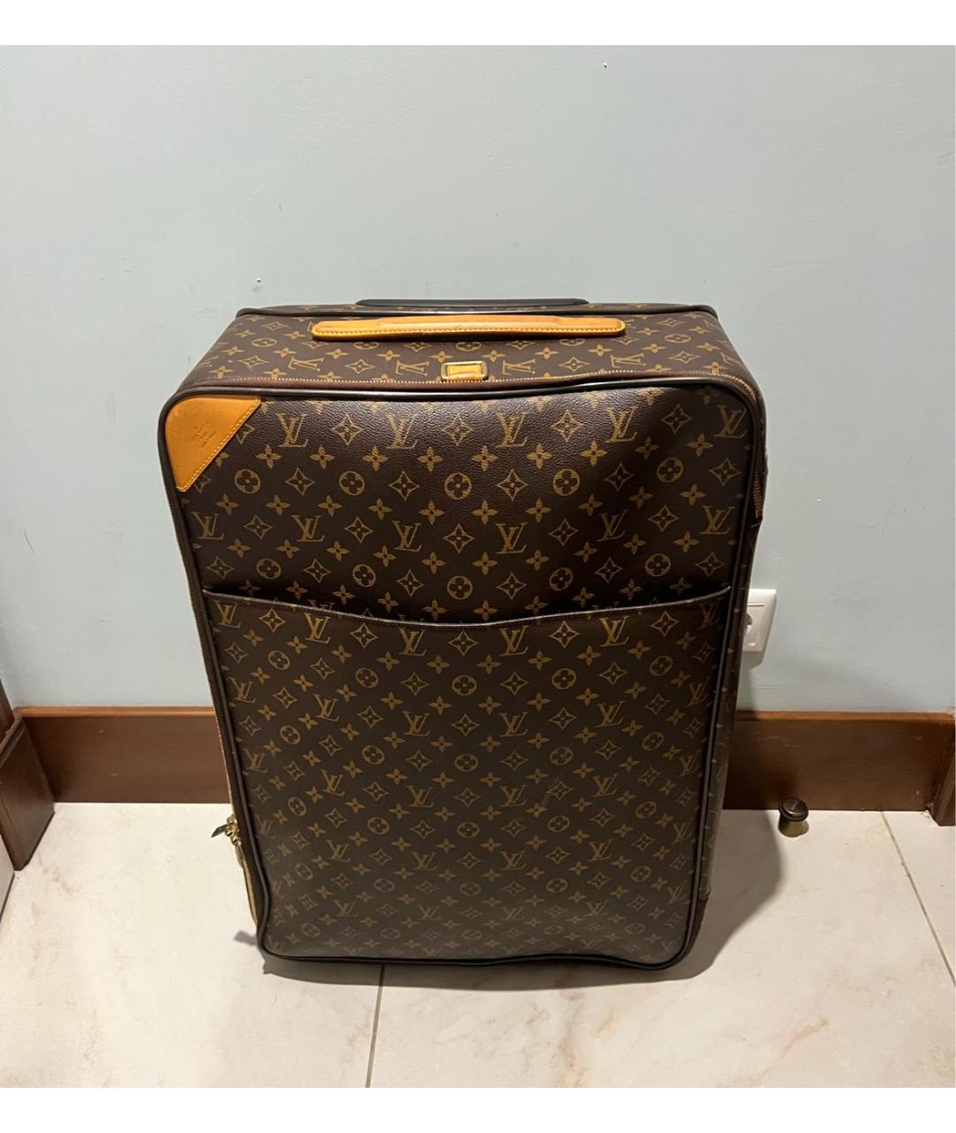 LOUIS VUITTON Коричневый чемодан, фото 8