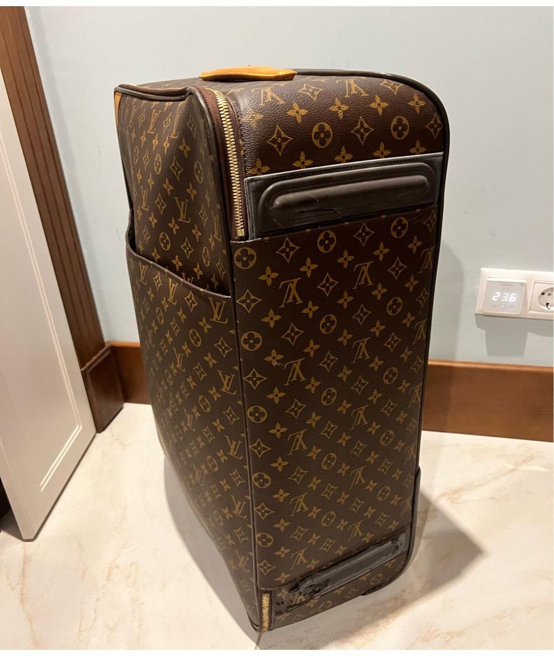 LOUIS VUITTON Коричневый чемодан, фото 7