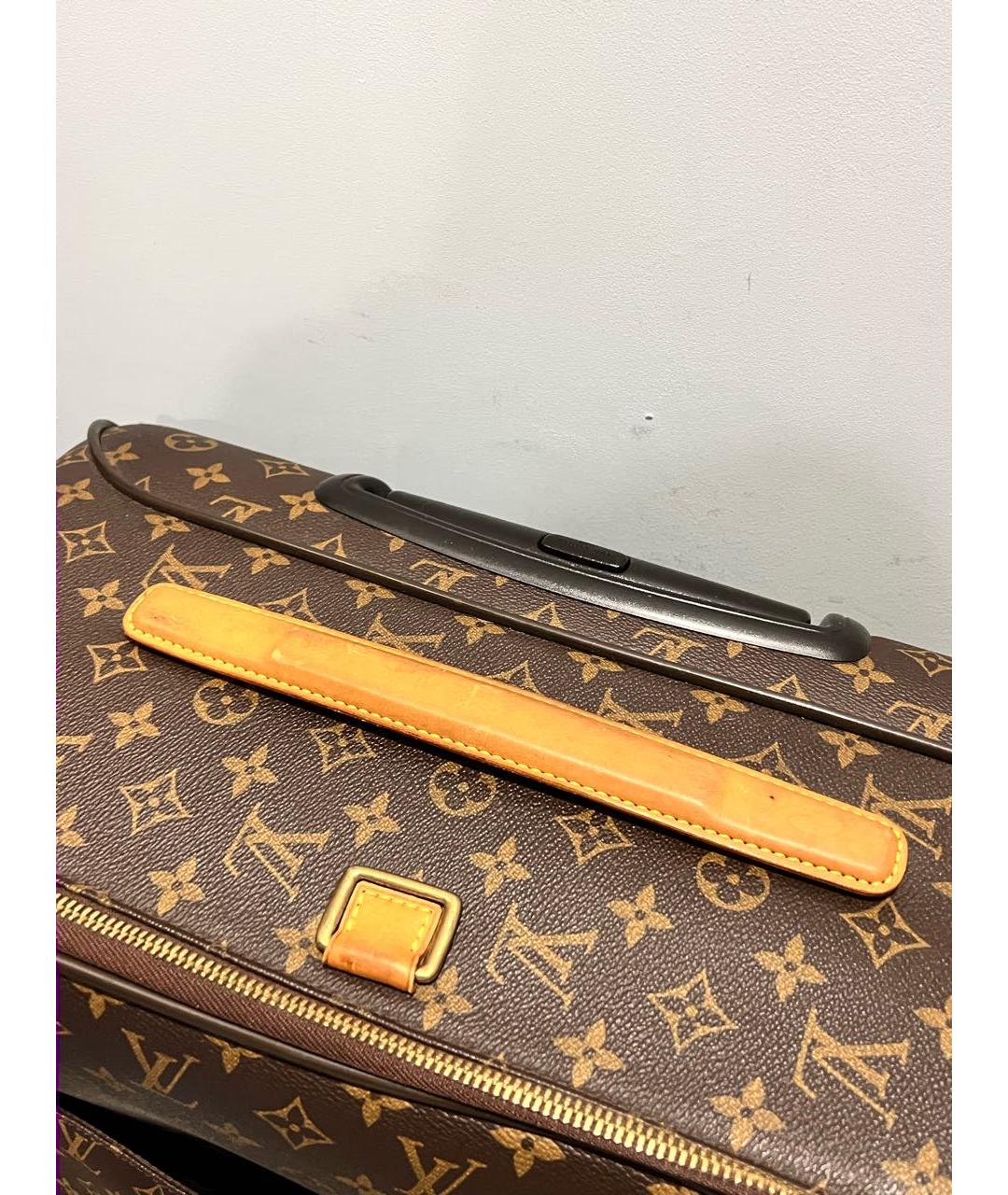 LOUIS VUITTON Коричневый чемодан, фото 6