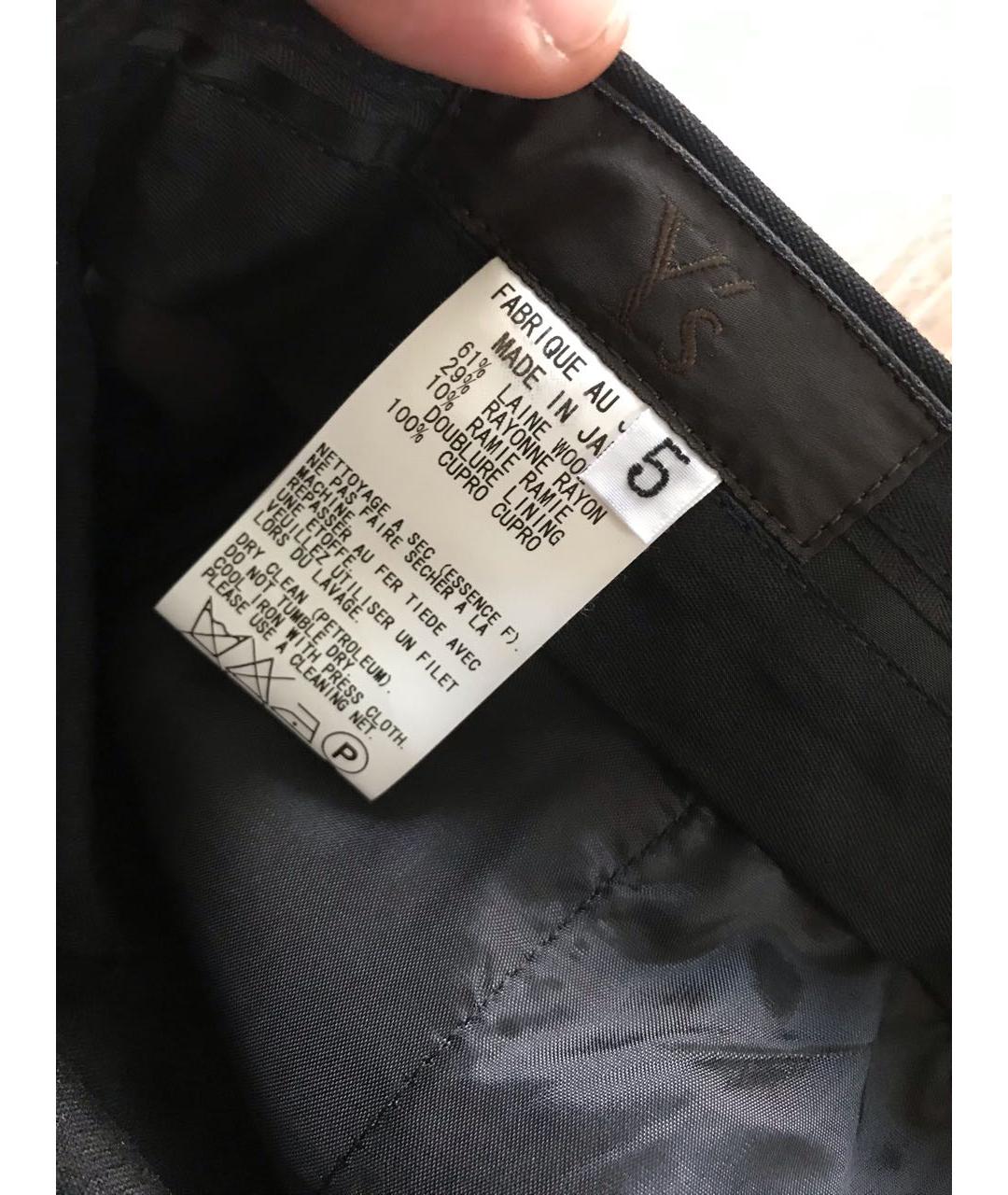 YOHJI YAMAMOTO Черные повседневные брюки, фото 3
