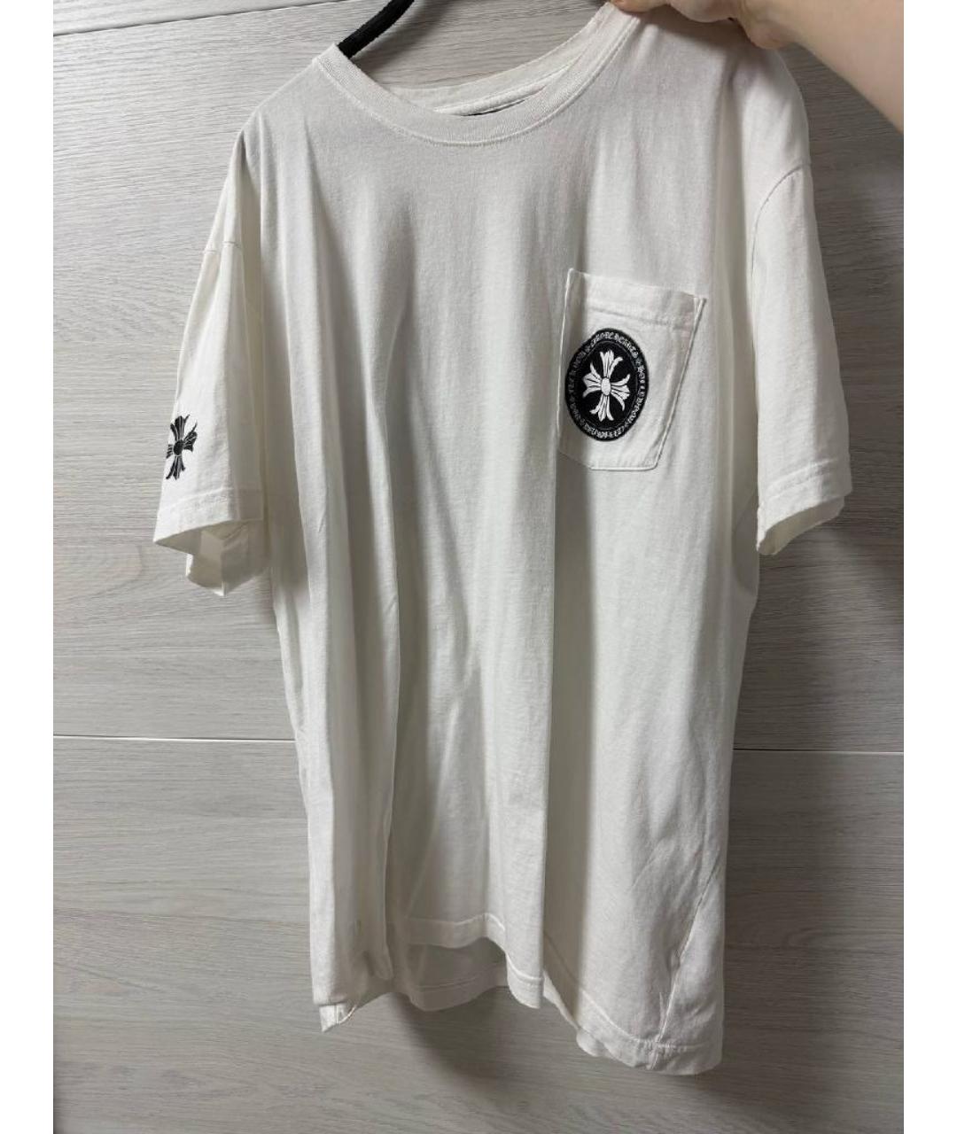 CHROME HEARTS Белая хлопковая футболка, фото 4