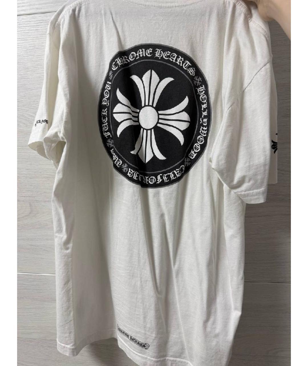 CHROME HEARTS Белая хлопковая футболка, фото 2