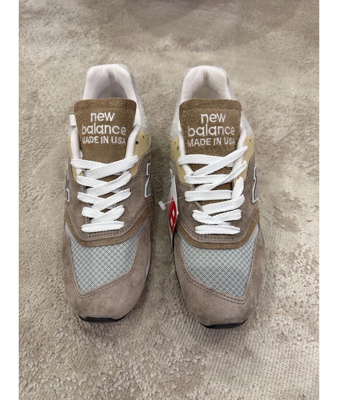 NEW BALANCE Серые текстильные низкие кроссовки / кеды, фото 2