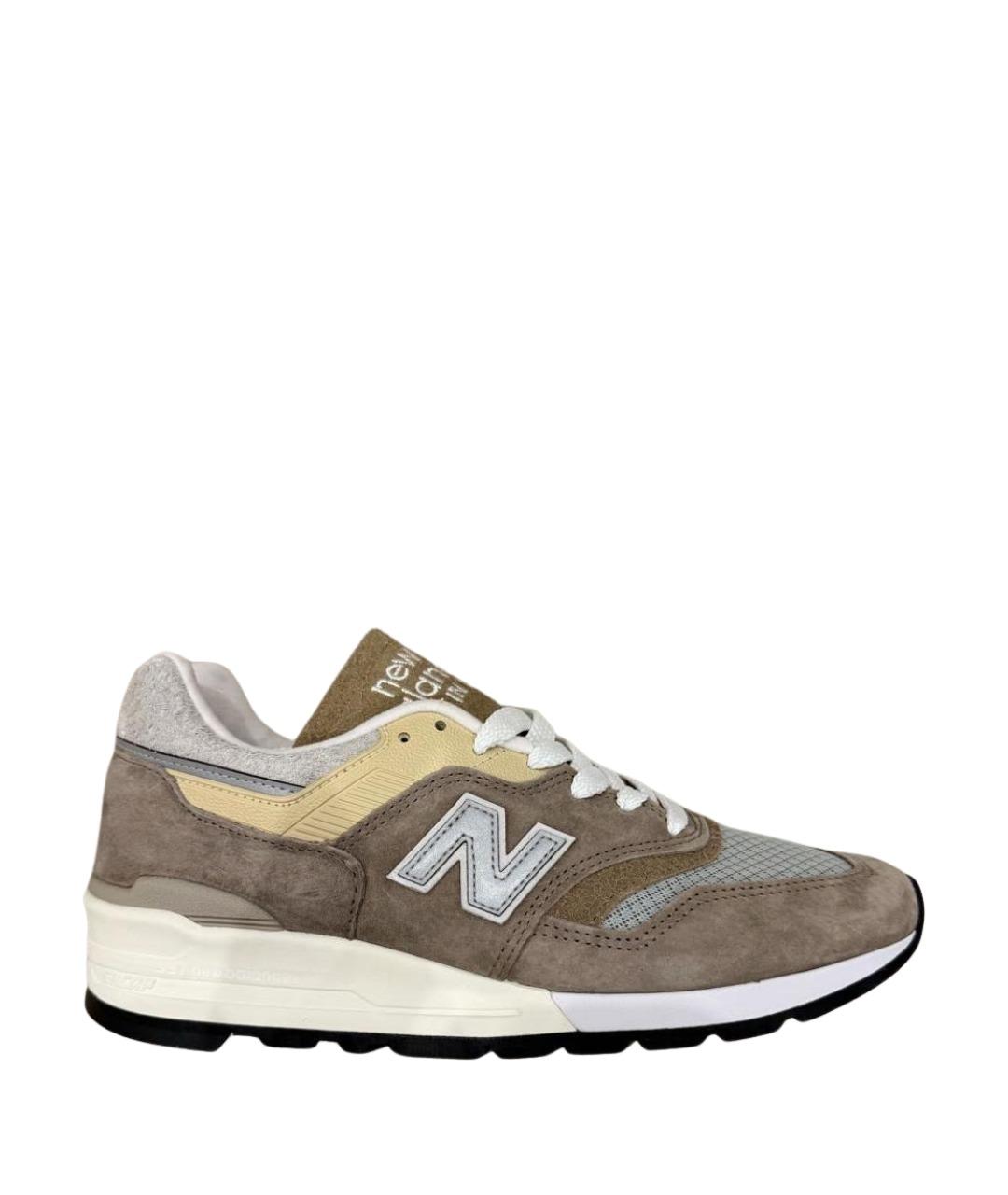 NEW BALANCE Серые текстильные низкие кроссовки / кеды, фото 1