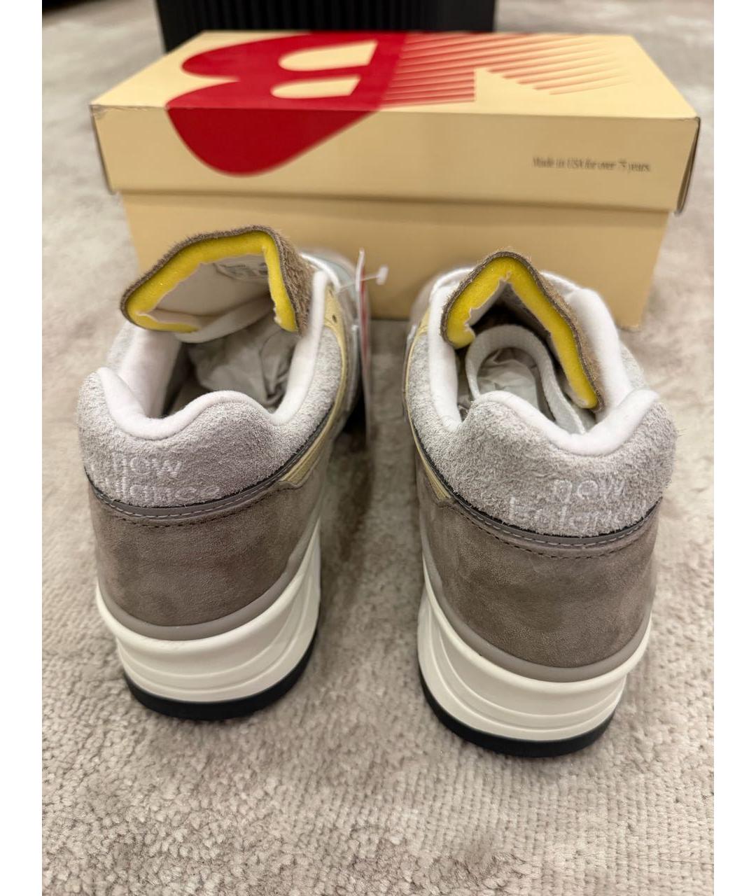 NEW BALANCE Серые текстильные низкие кроссовки / кеды, фото 4