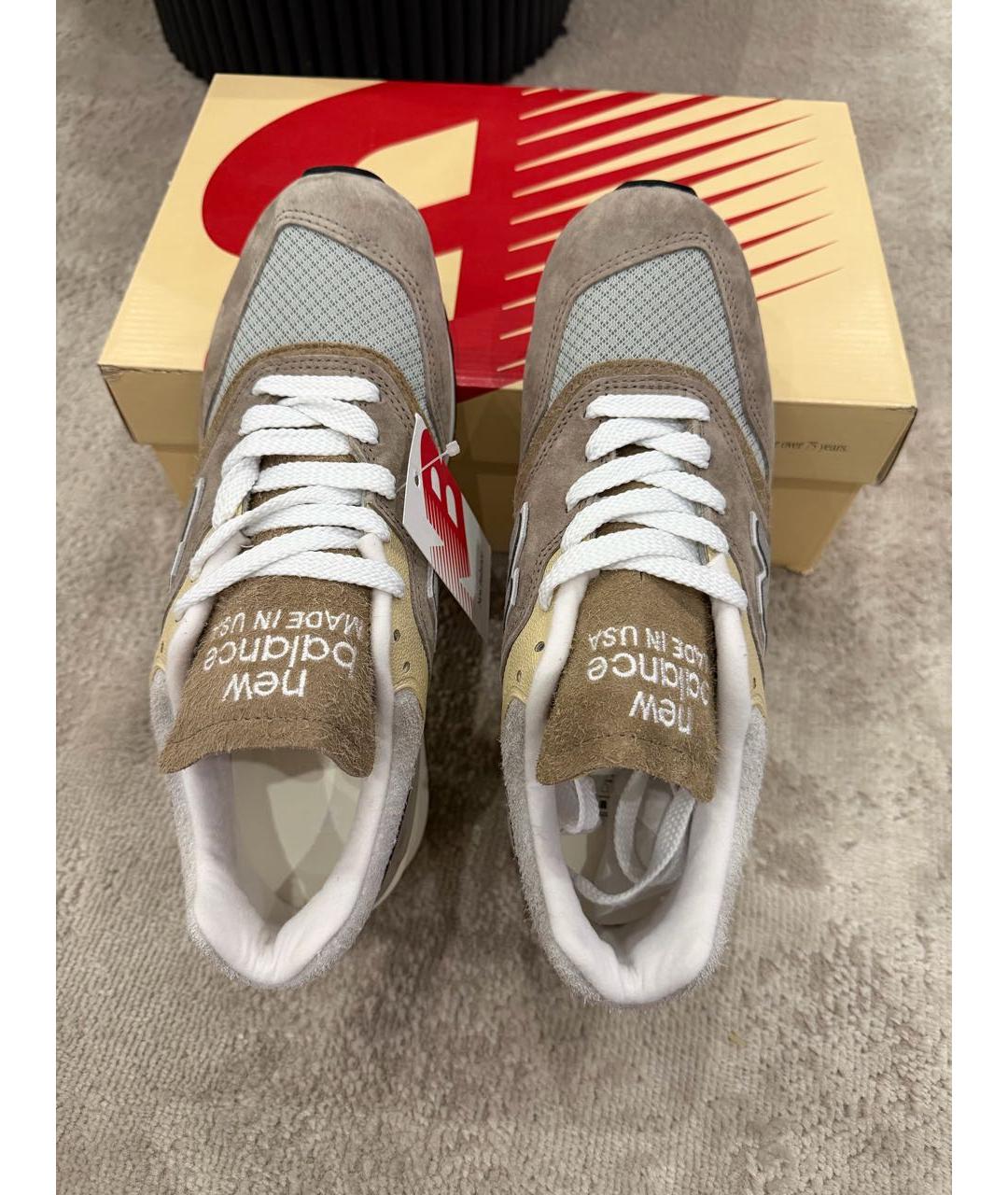 NEW BALANCE Серые текстильные низкие кроссовки / кеды, фото 3