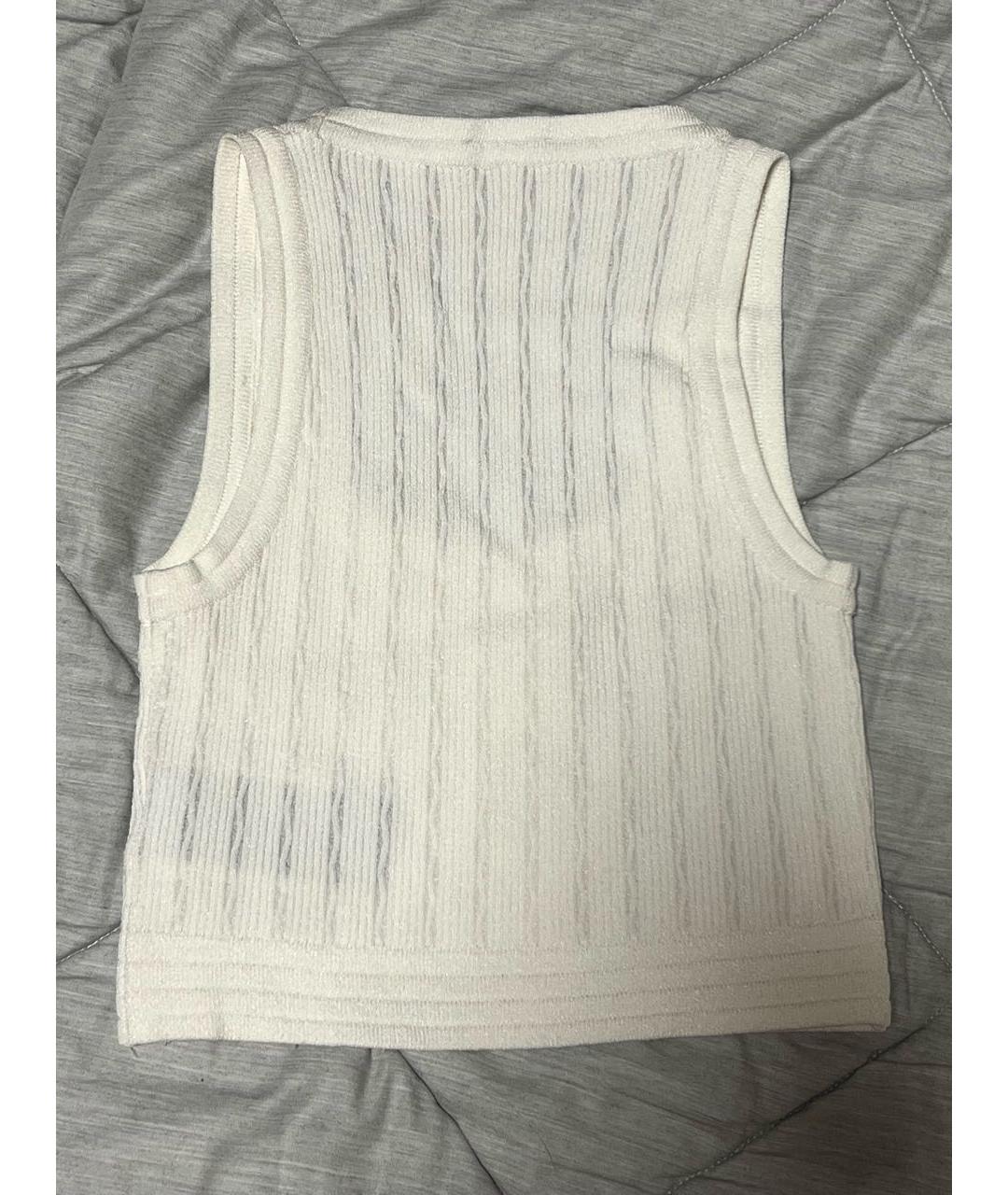 BALMAIN Белая вискозная майка, фото 2
