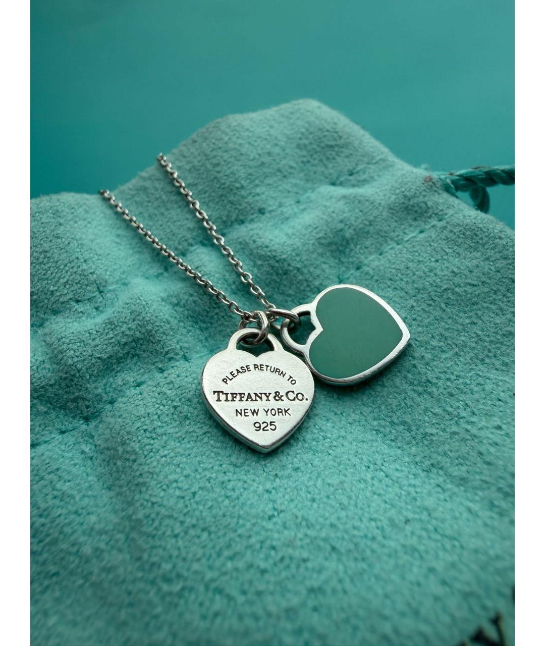 TIFFANY&CO Бирюзовое серебряное колье, фото 3
