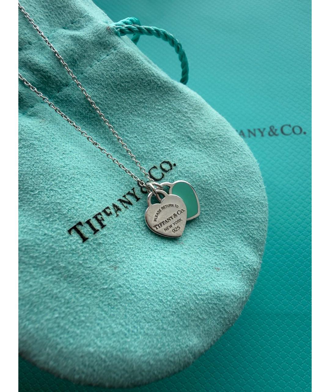 TIFFANY&CO Бирюзовое серебряное колье, фото 4