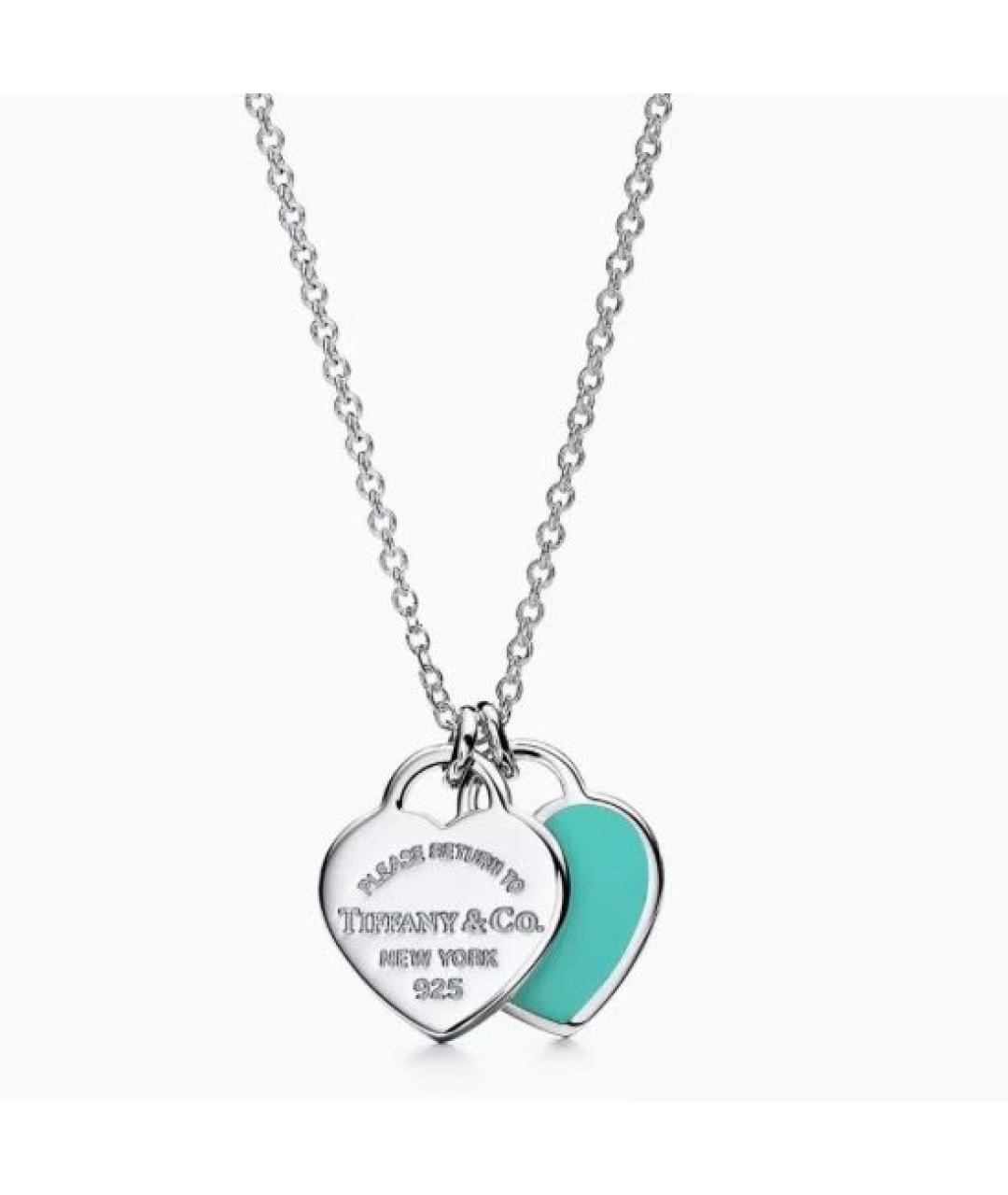 TIFFANY&CO Бирюзовое серебряное колье, фото 8