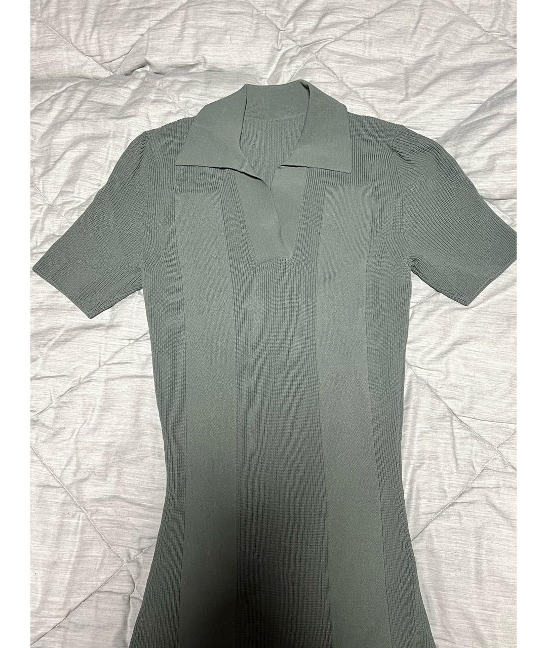 JACQUEMUS Хаки вискозное повседневное платье, фото 2