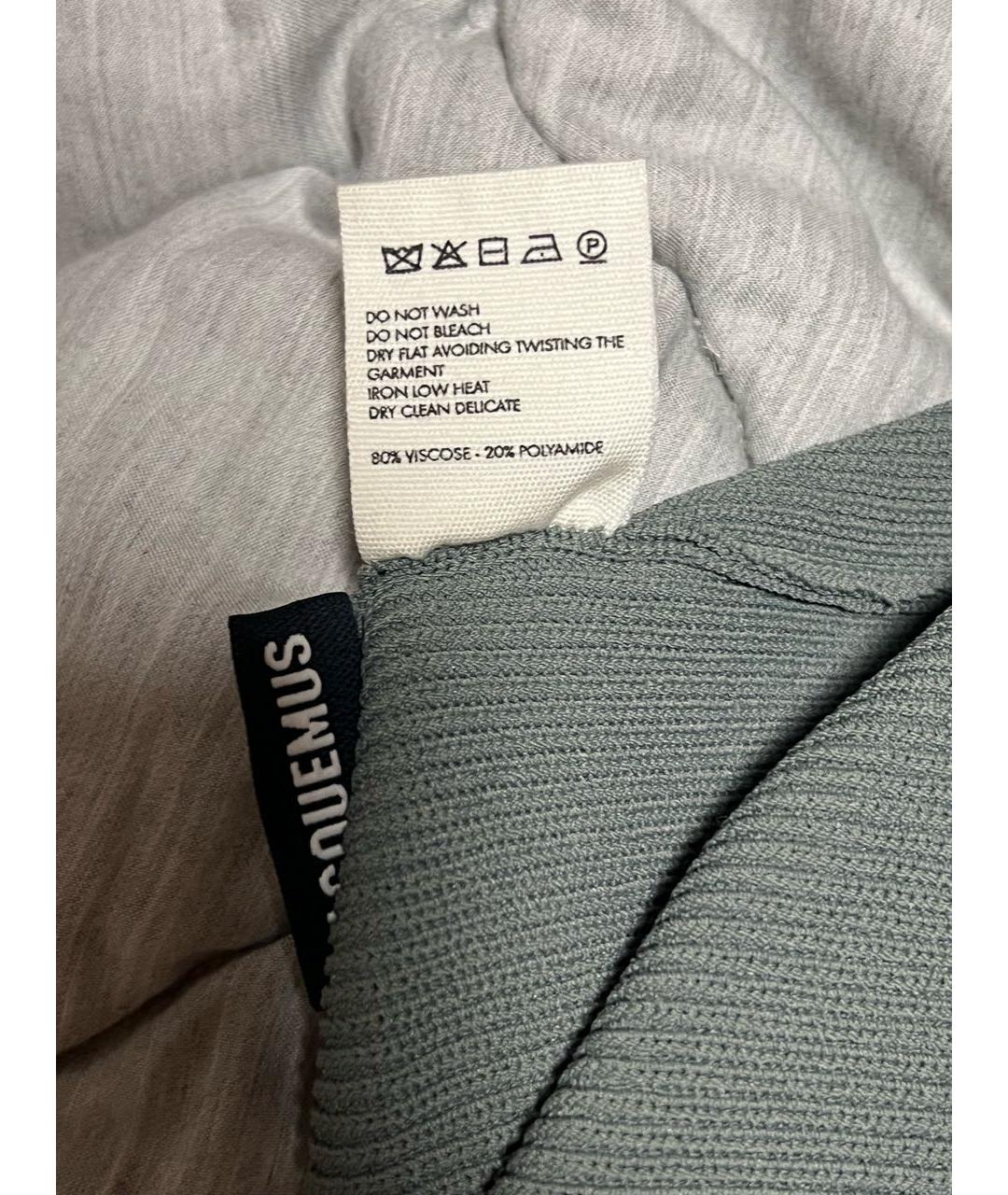 JACQUEMUS Хаки вискозное повседневное платье, фото 5