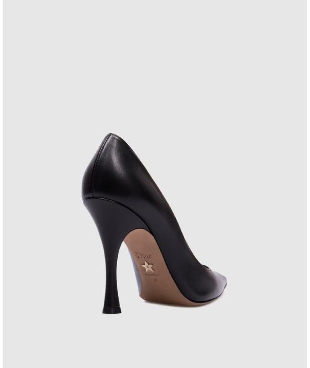 CHRISTIAN DIOR Черные кожаные туфли, фото 5
