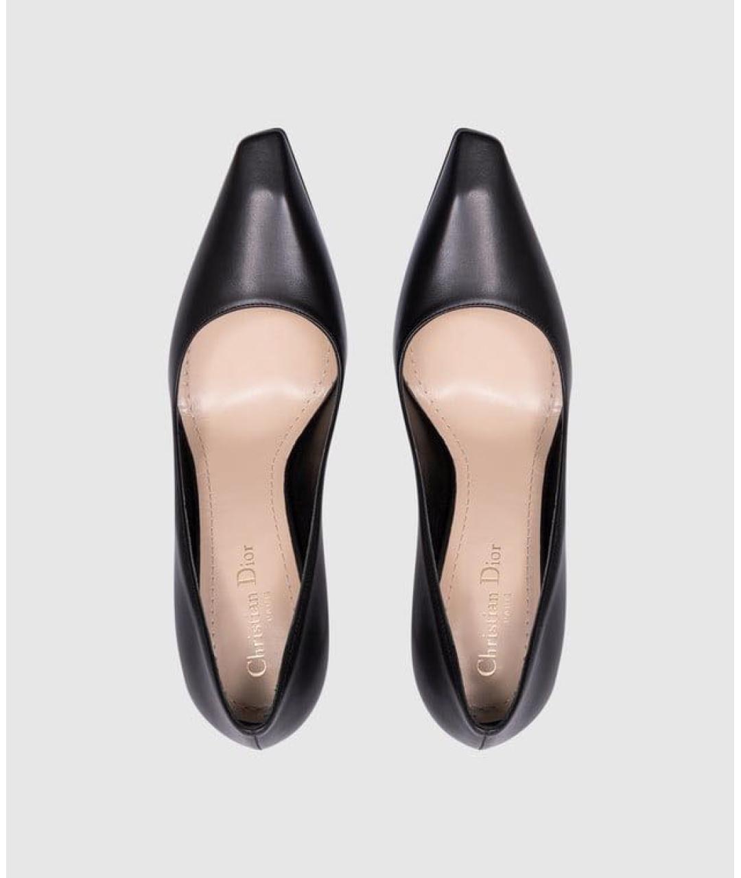 CHRISTIAN DIOR Черные кожаные туфли, фото 4