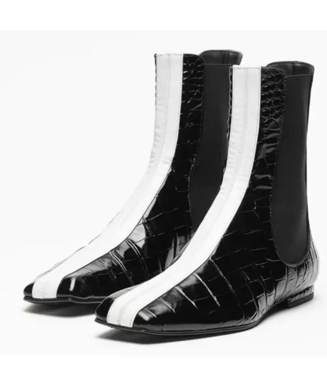 CHANEL Черные ботинки из лакированной кожи, фото 2