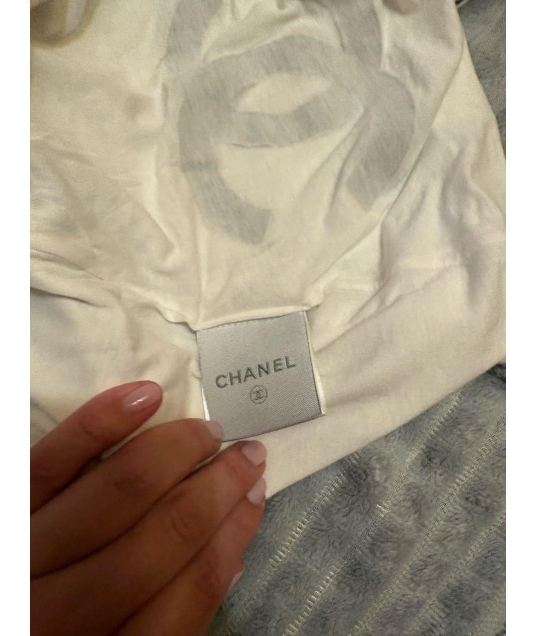CHANEL Белое хлопковое повседневное платье, фото 2
