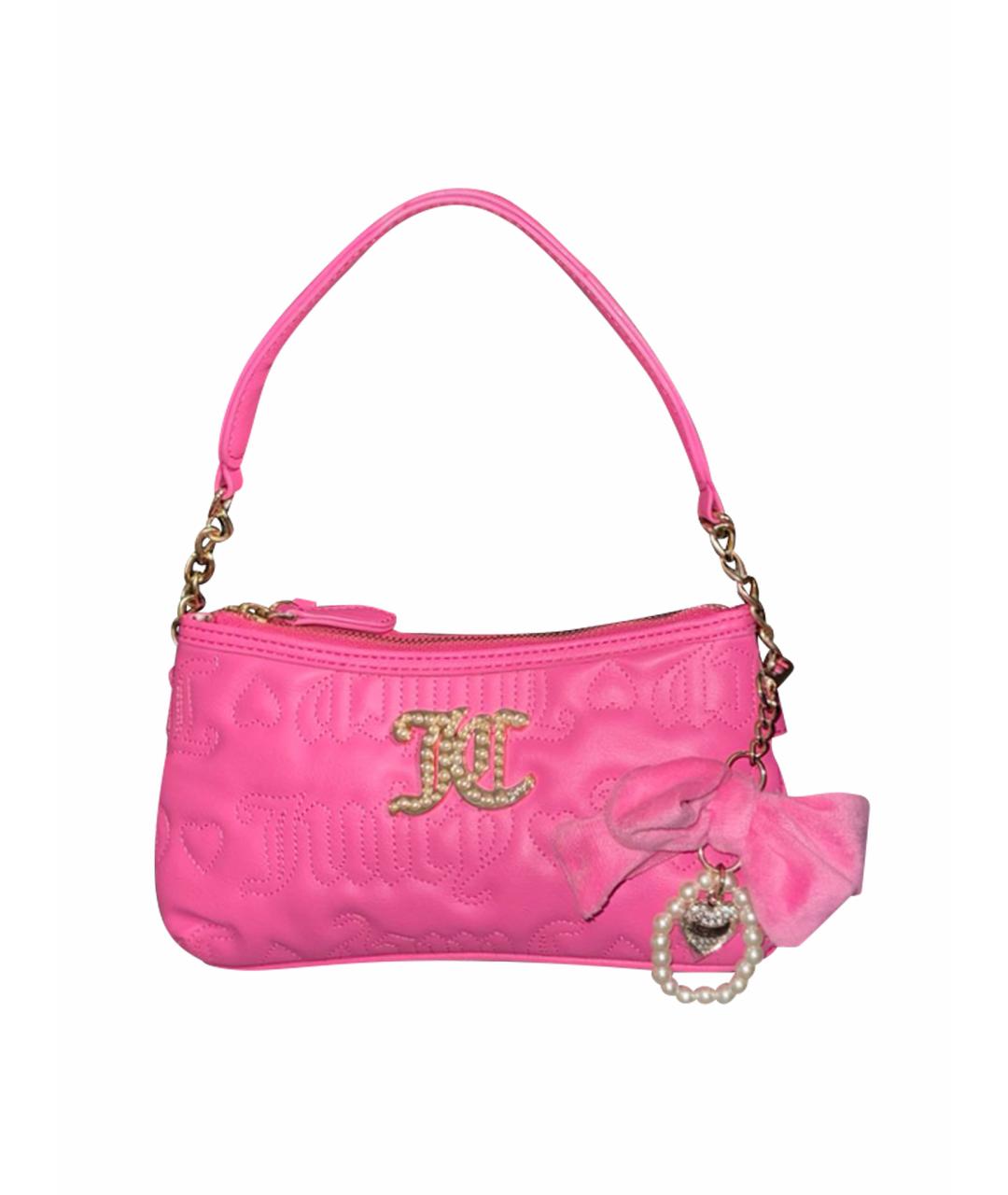 JUICY COUTURE Розовая сумка с короткими ручками из искусственной кожи, фото 1