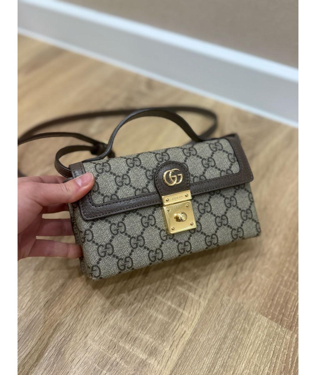 GUCCI Бежевая сумка с короткими ручками, фото 2