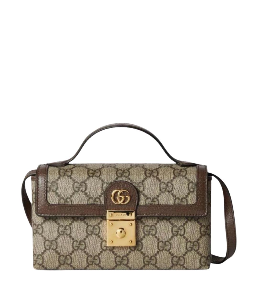 GUCCI Бежевая сумка с короткими ручками, фото 1