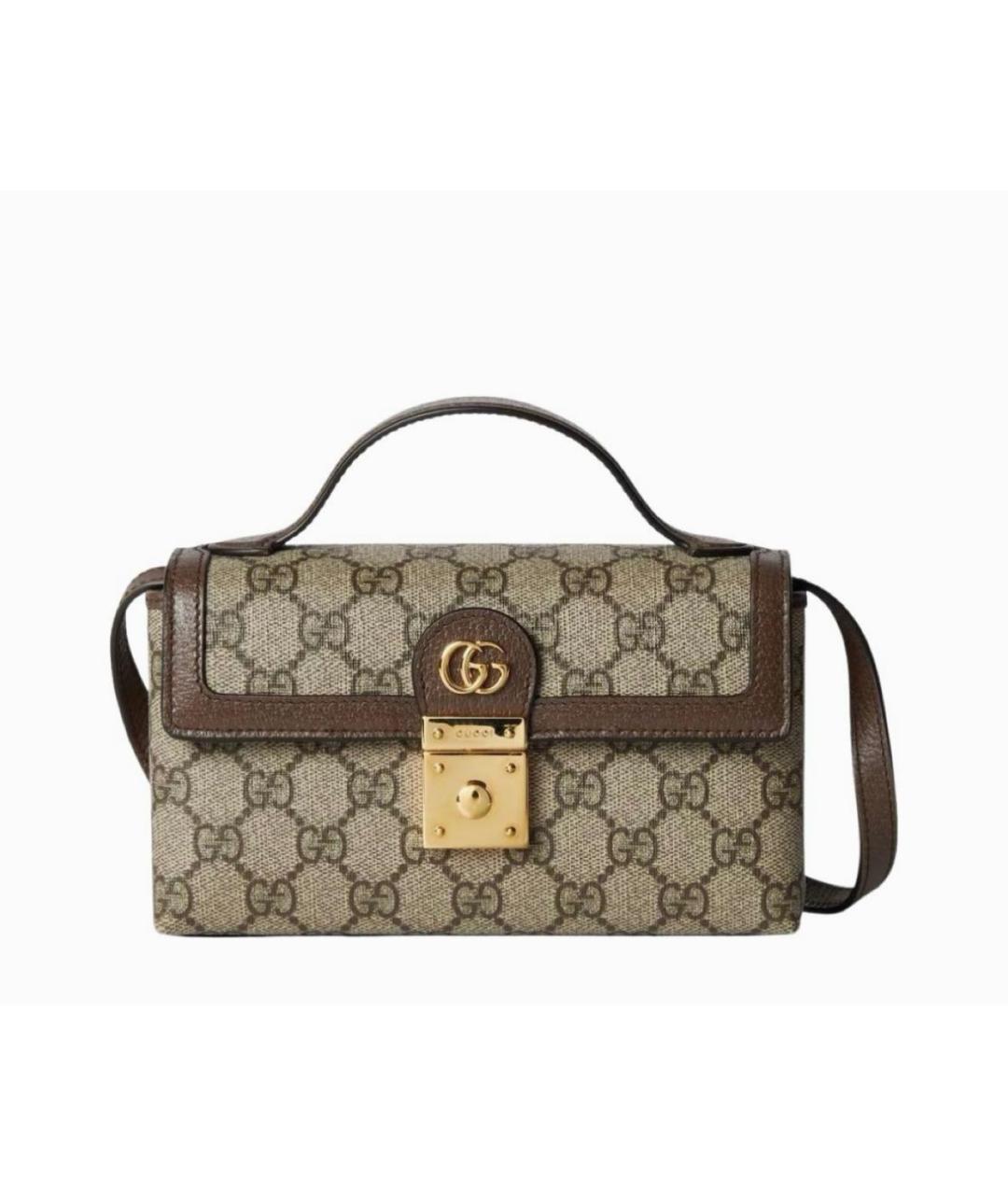 GUCCI Бежевая сумка с короткими ручками, фото 9