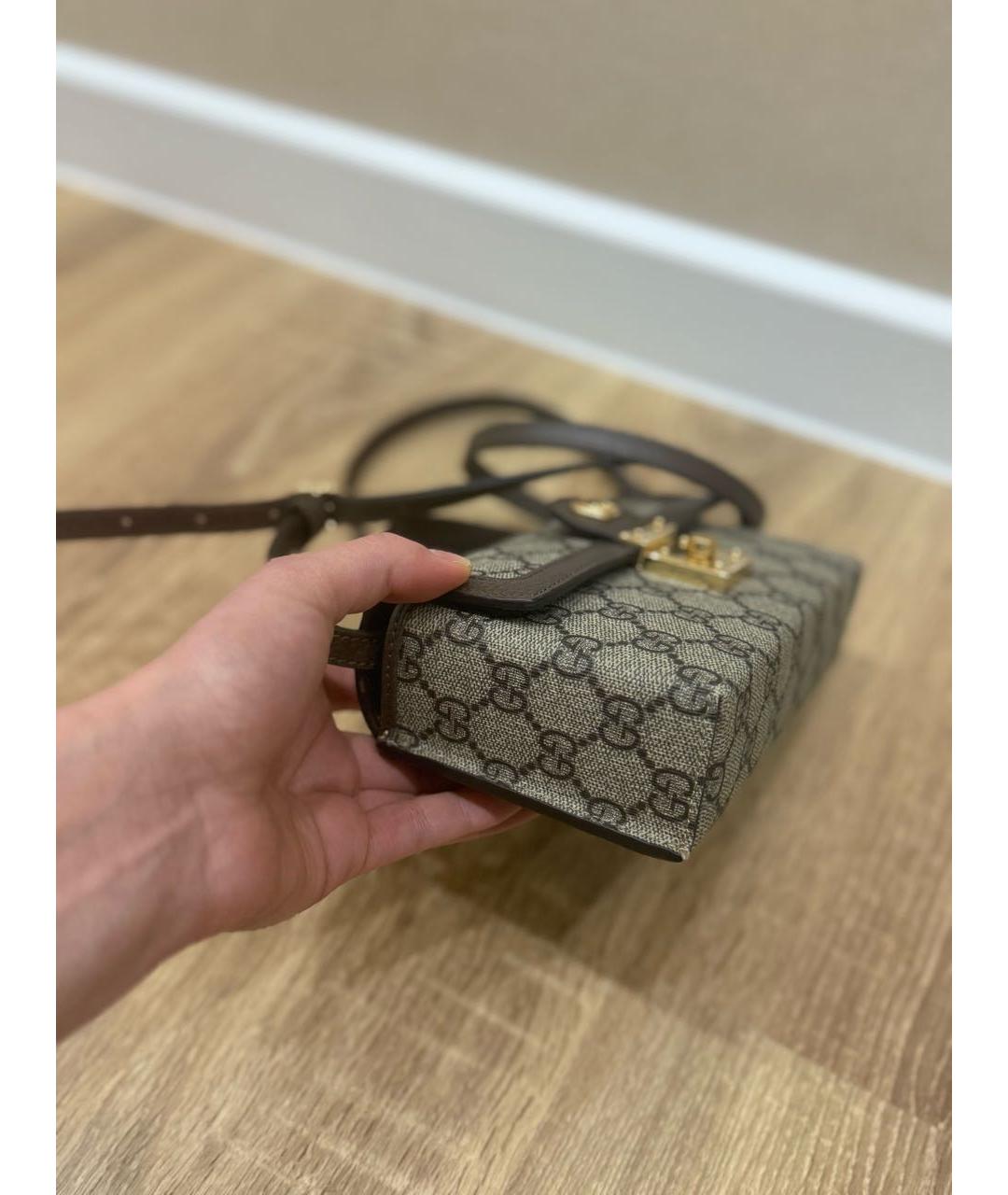 GUCCI Бежевая сумка с короткими ручками, фото 6