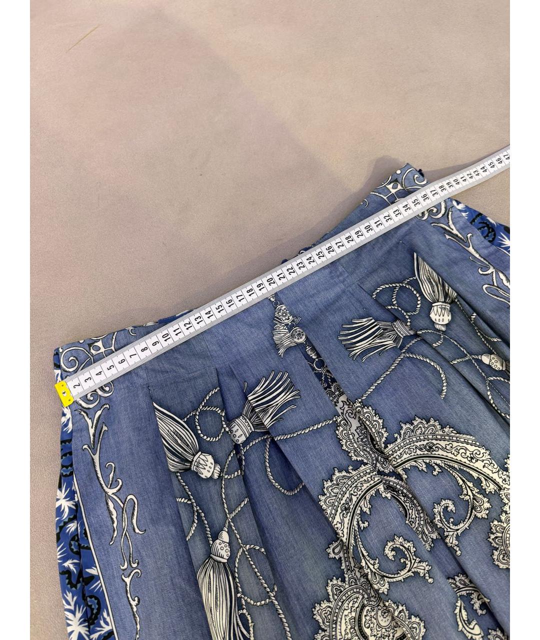 ETRO Голубая юбка миди, фото 4