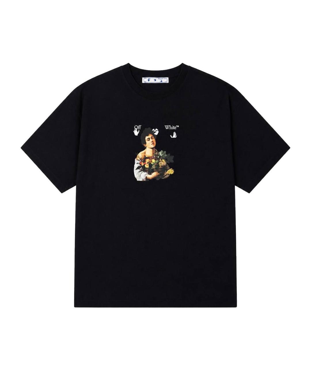 OFF-WHITE Черная футболка, фото 4