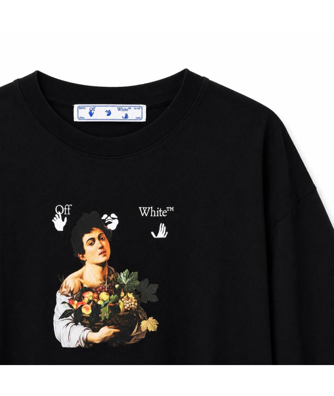 OFF-WHITE Черная футболка, фото 2