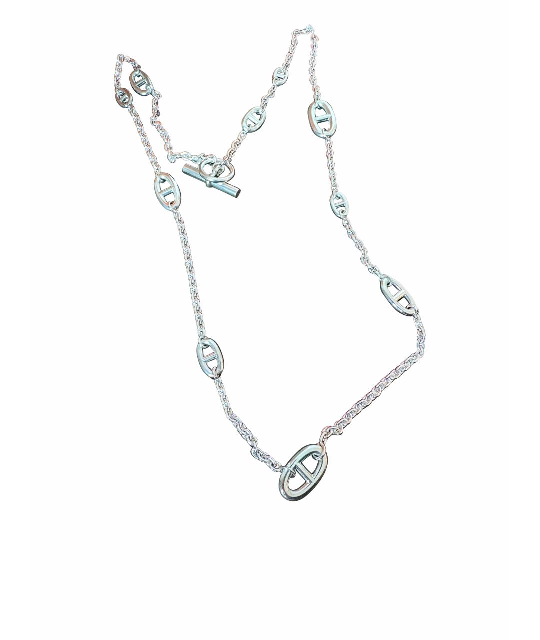 HERMES Серебряное серебряное колье, фото 1