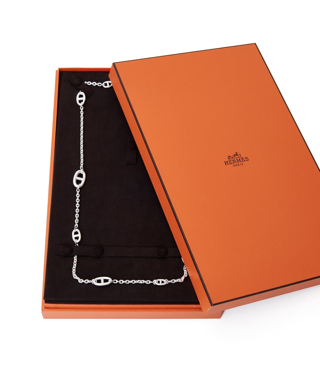 HERMES Серебряное серебряное колье, фото 6